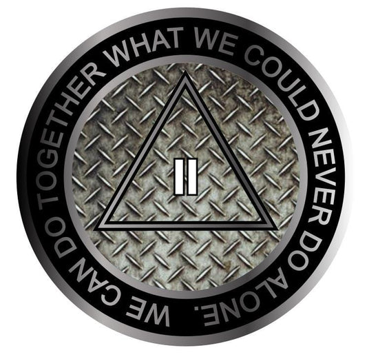 Diamond Plate AA Medallion | Sobriety Chip