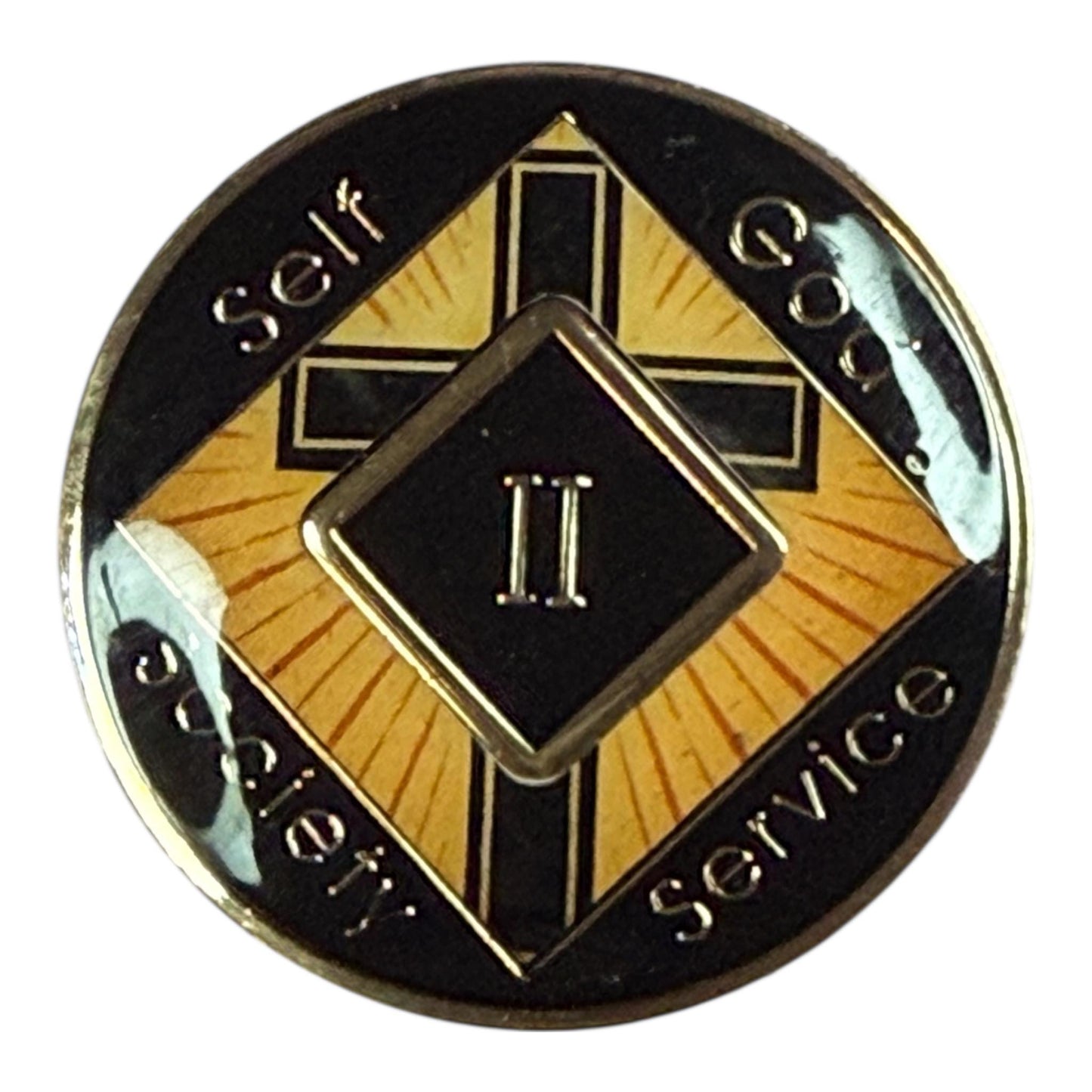 NA Medallion – Cross Design Recovery Coin, Milestone Gift, Resin Finish