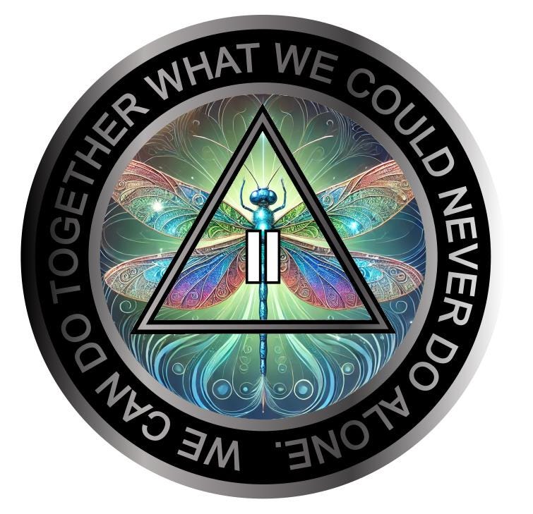 Dragonfly AA Recovery Medallion – Spiritual Sobriety Chip with Resin Finish