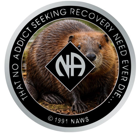 Beaver NA Medallion | 34mm Clean Time Recovery Token | Narcotics Anonymous Sobriety Chip