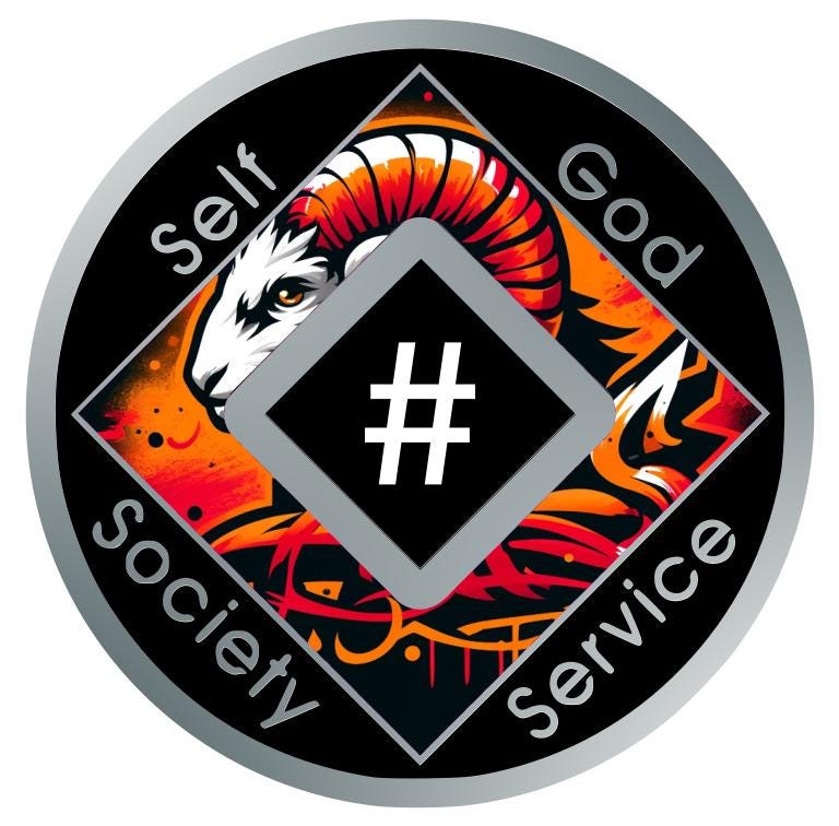 Aries Zodiac NA Recovery Medallion | Sobriety Coin with Ram Design