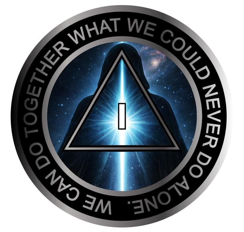 AA 12 Step Recovery Medallion | Cosmic Hooded Figure, Sober Milestone Chip, Resin Finish