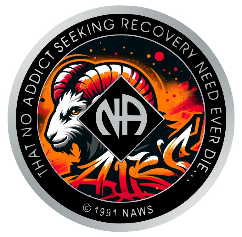 Aries Zodiac NA Recovery Medallion | Sobriety Coin with Ram Design