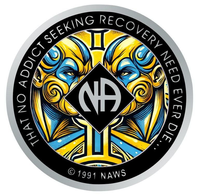 Gemini Zodiac NA Medallion – Duality & Recovery Strength