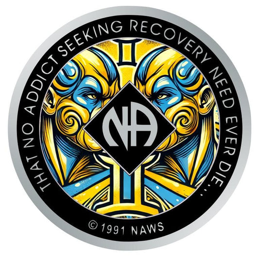 Gemini Zodiac NA Medallion – Duality & Recovery Strength