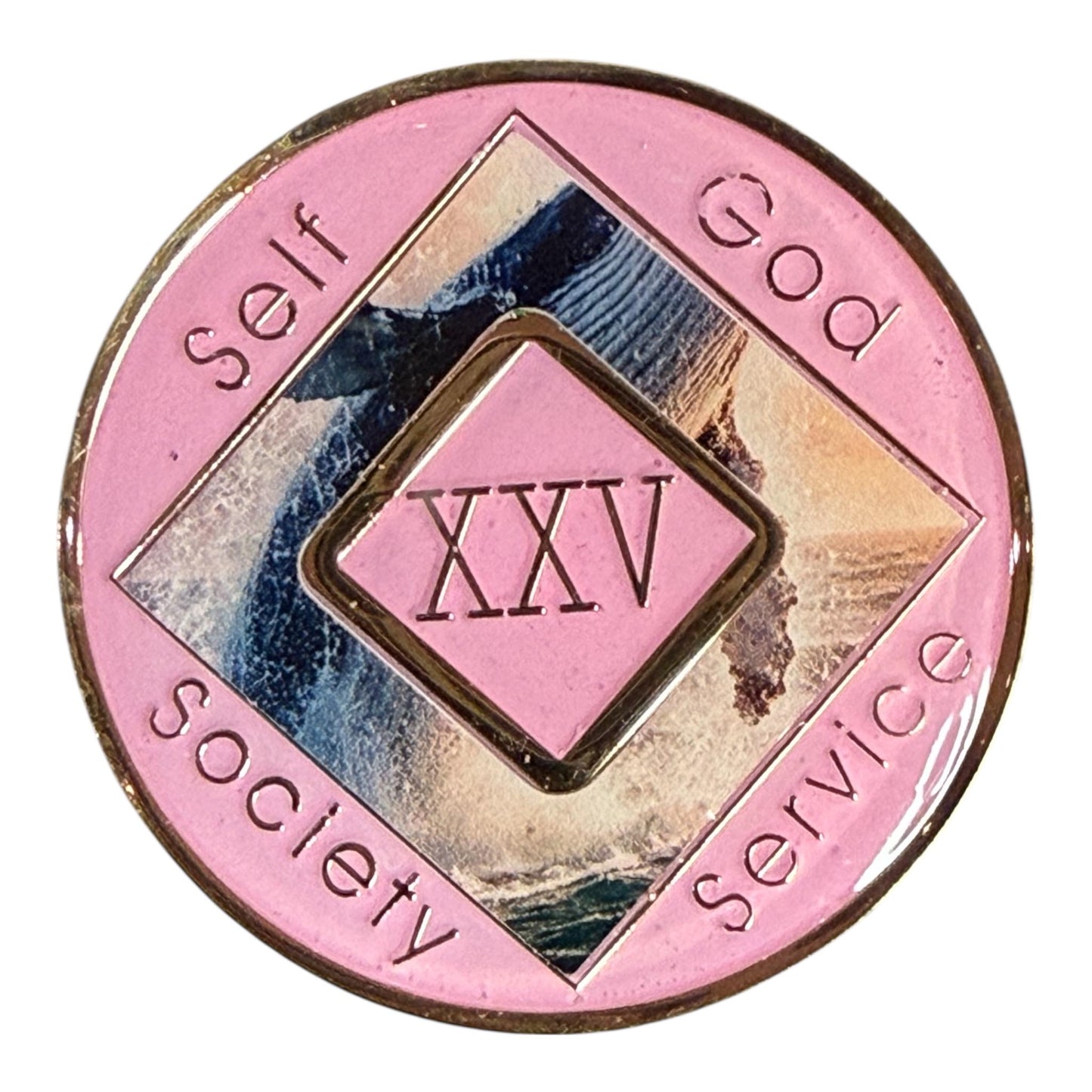 Whale-Themed NA Medallion | Ocean Strength Recovery Chip | Handcrafted NA Coin for Milestones