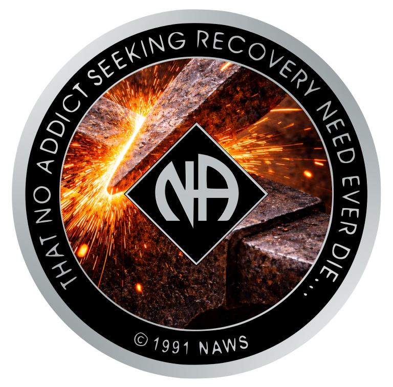 Forged Steel NA Medallion – "Iron Sharpens Iron" Sobriety Chip