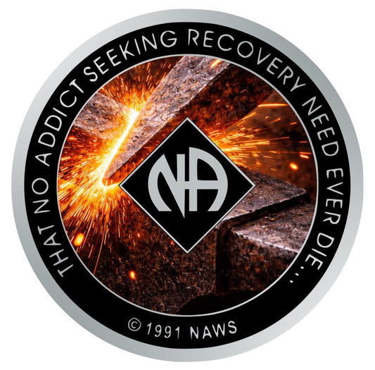 Forged Steel NA Medallion – "Iron Sharpens Iron" Sobriety Chip