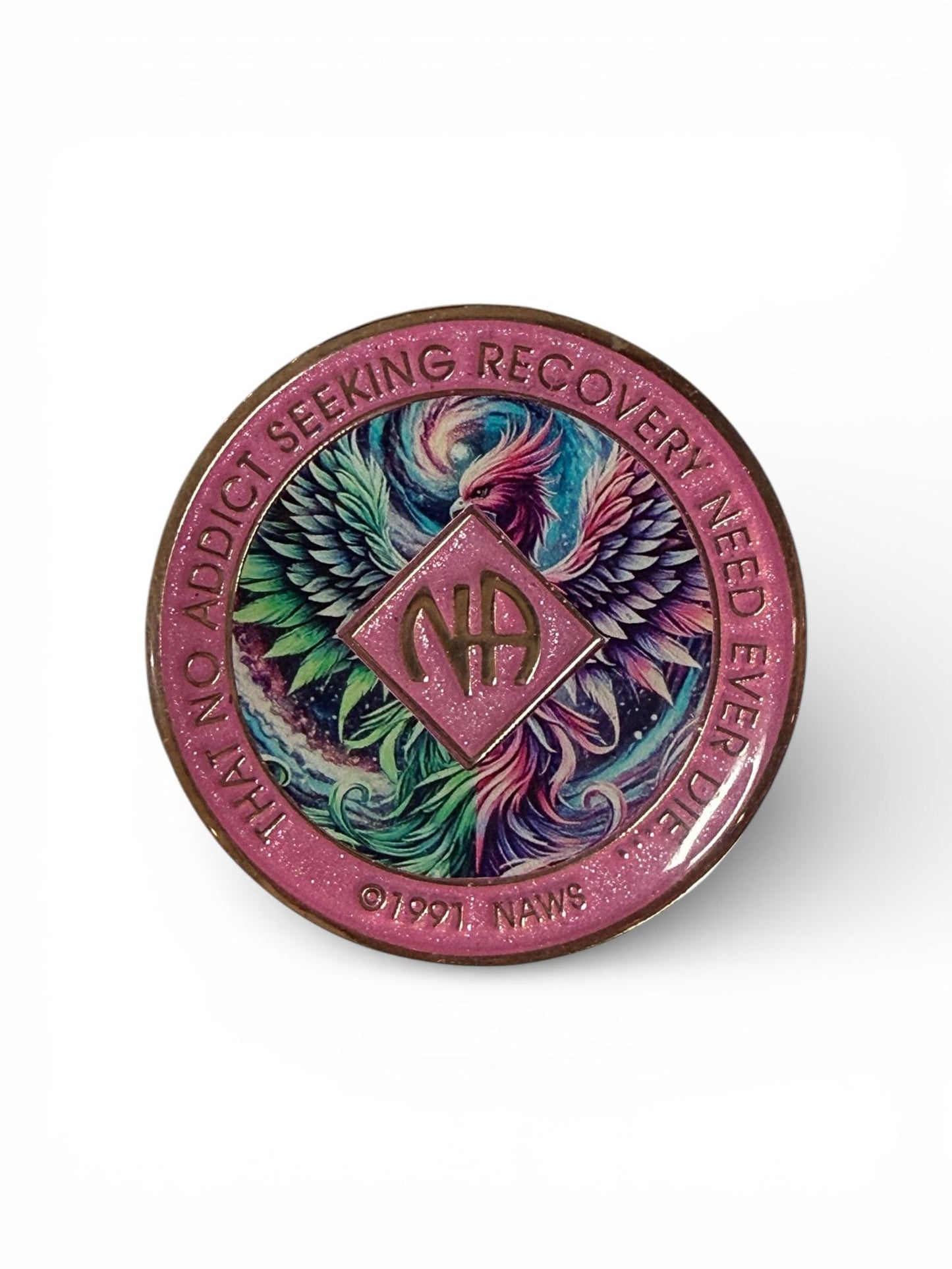 Phoenix Narcotics Anonymous Recovery Medallion | Bronze Sobriety Token