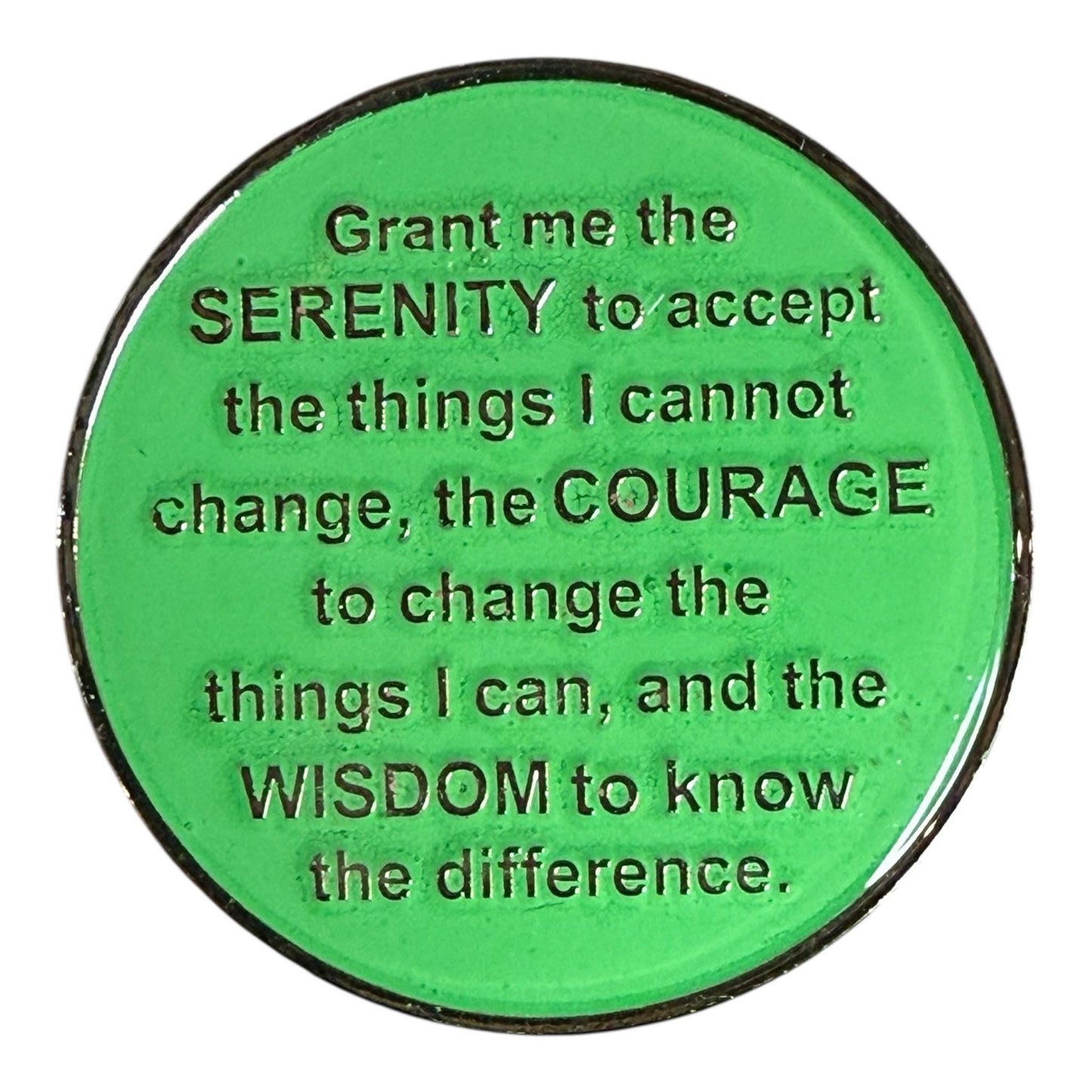 Hummingbird AA Recovery Medallion – Freedom & Renewal Sobriety Chip with Serenity Prayer