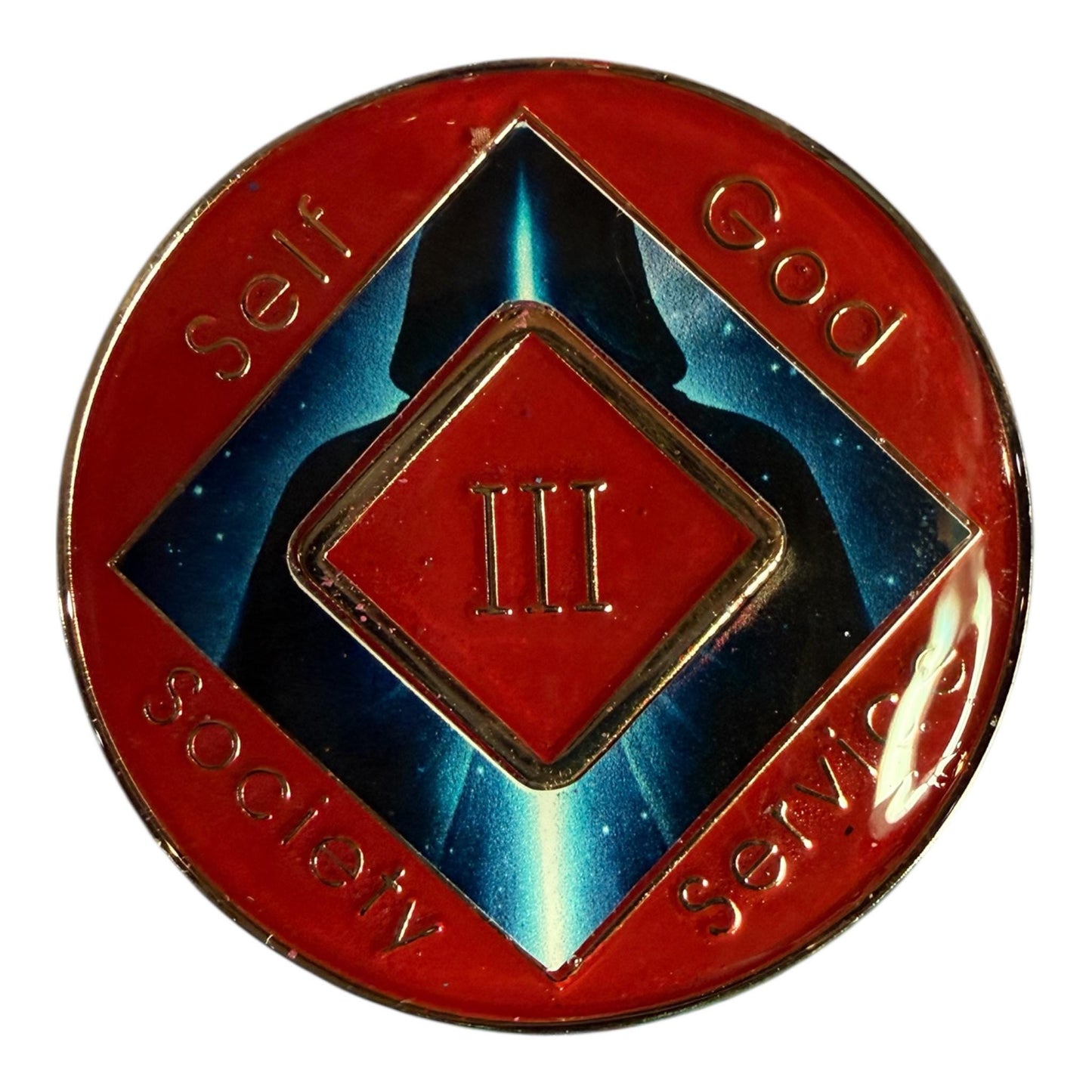 Cloaked Cosmic Light NA Recovery Medallion – Select Clean Time & Color – 34mm Narcotics Anonymous Coin