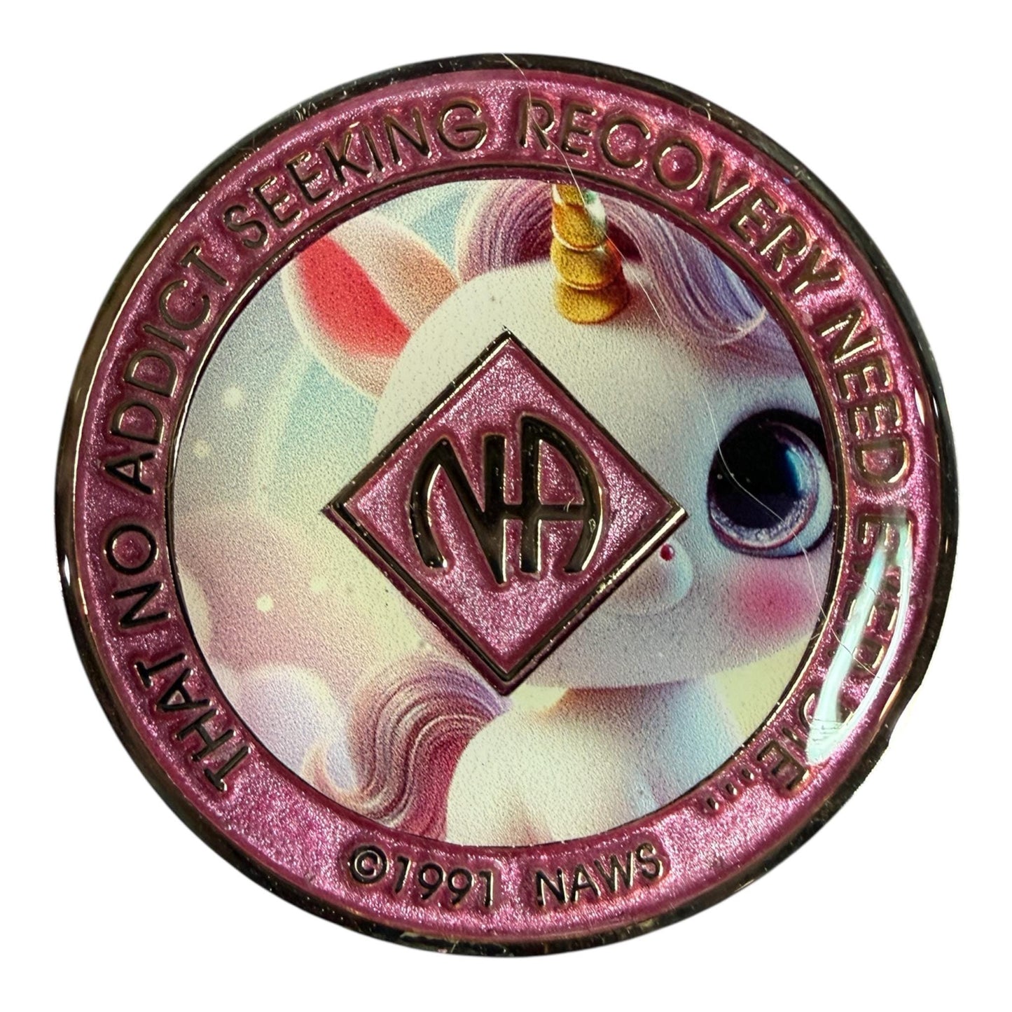 Unicorn NA Medallion: Bronze Narcotics Anonymous Recovery Gift