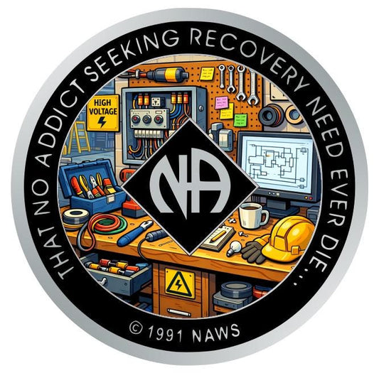 Electrician NA Recovery Medallion 34mm – Narcotics Anonymous Sobriety Chip