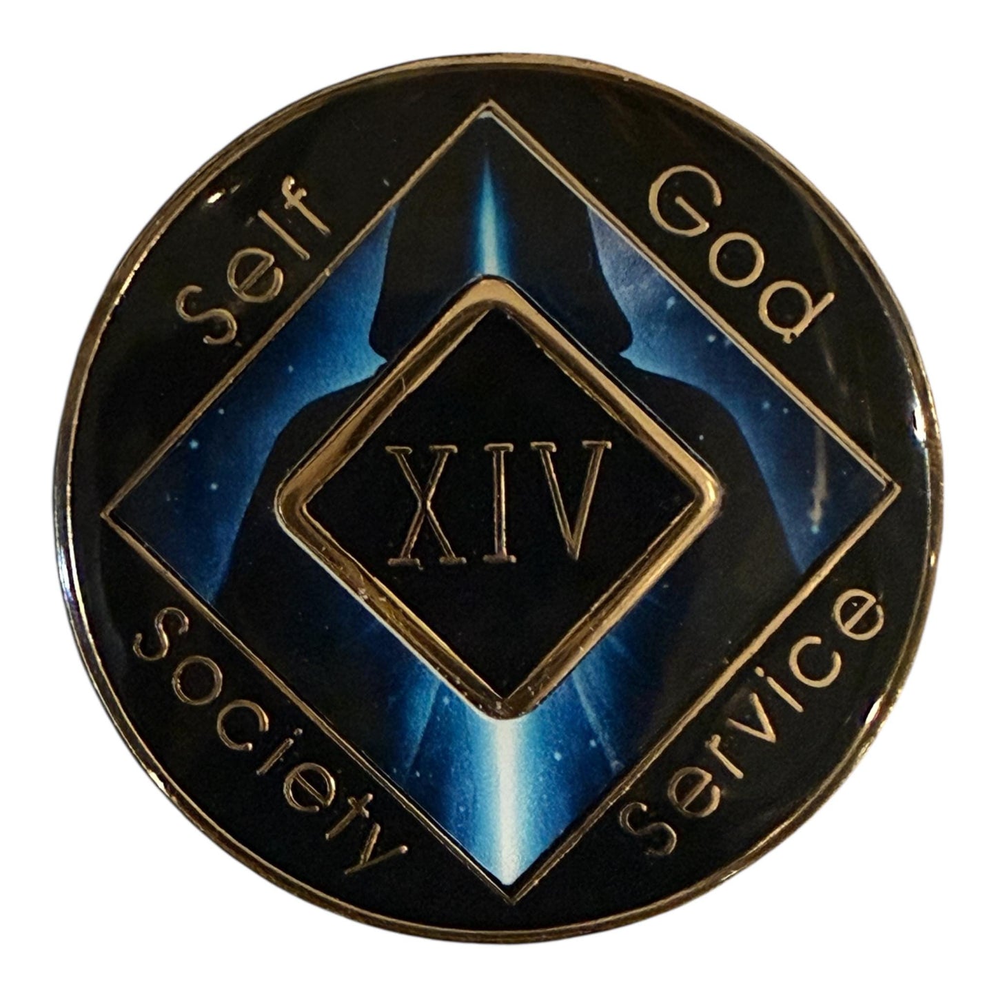 Cloaked Cosmic Light NA Recovery Medallion – Select Clean Time & Color – 34mm Narcotics Anonymous Coin