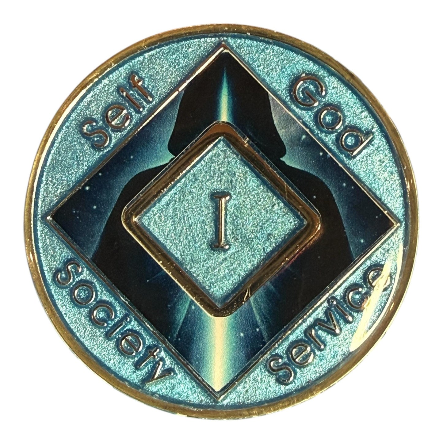 Cloaked Cosmic Light NA Recovery Medallion – Select Clean Time & Color – 34mm Narcotics Anonymous Coin