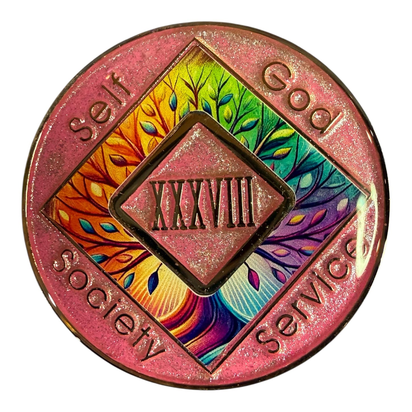 Bronze Tree of Life NA Medallion: Narcotics Anonymous Recovery Gift