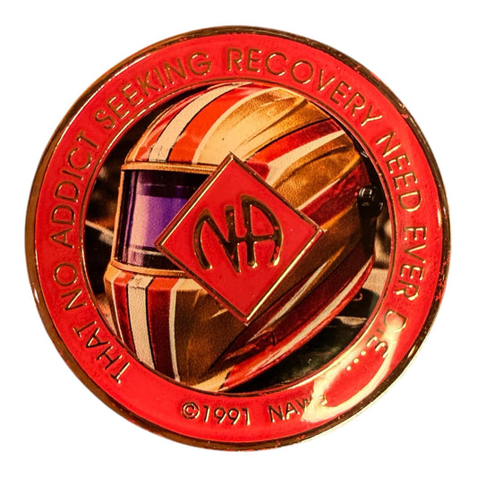 NA Medallion with Welding Helmet Design  – Clean Time Anniversary