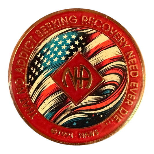 American Flag NA Medallion | Recovery Chip