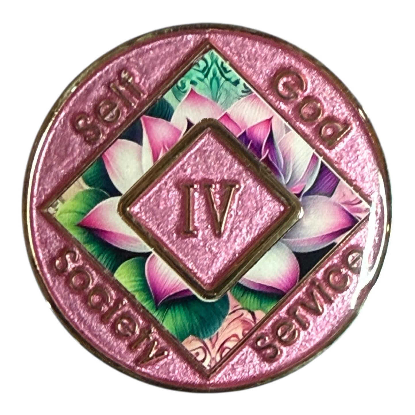 Lotus Flower NA Recovery Medallion - Bronze Token