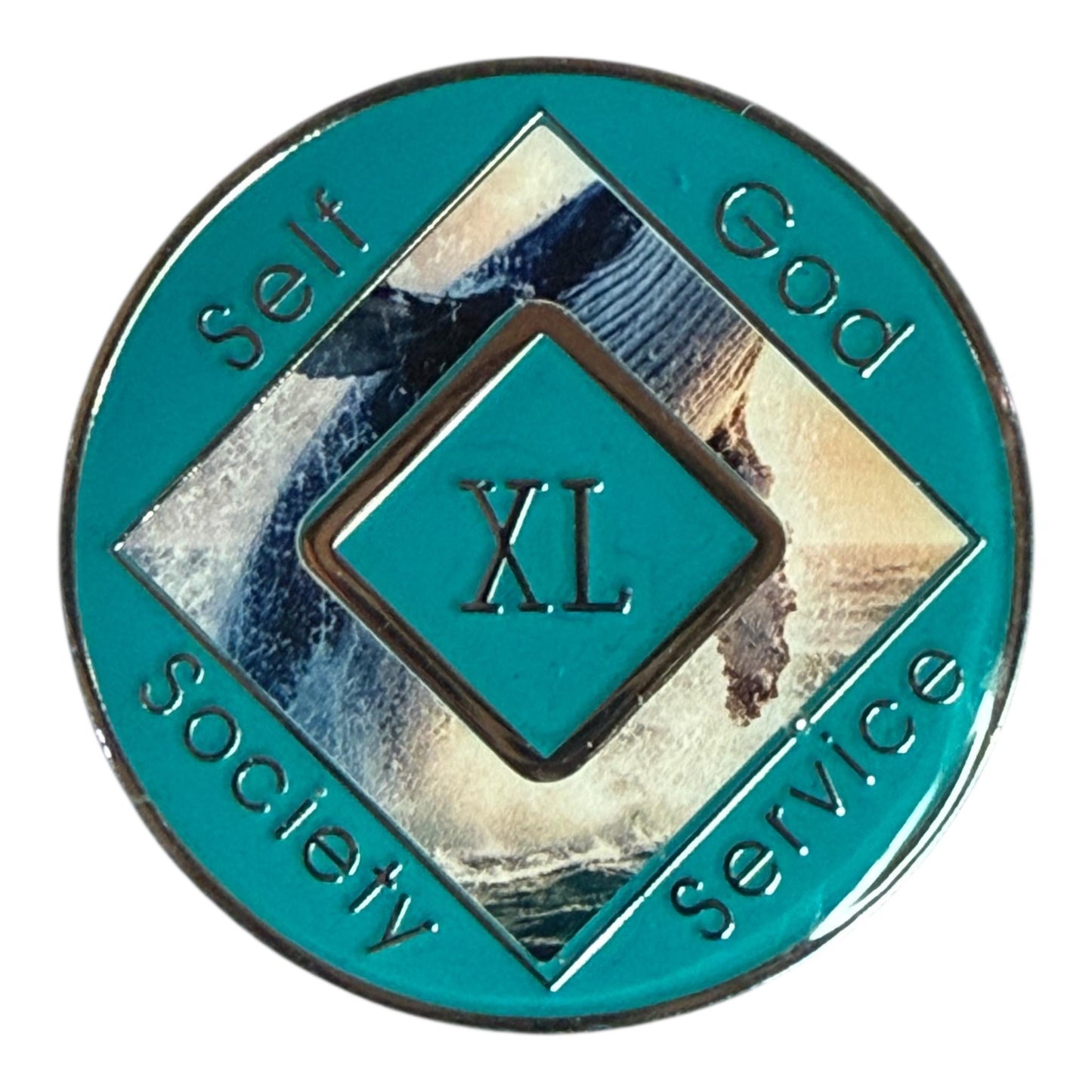 Whale-Themed NA Medallion | Ocean Strength Recovery Chip | Handcrafted NA Coin for Milestones