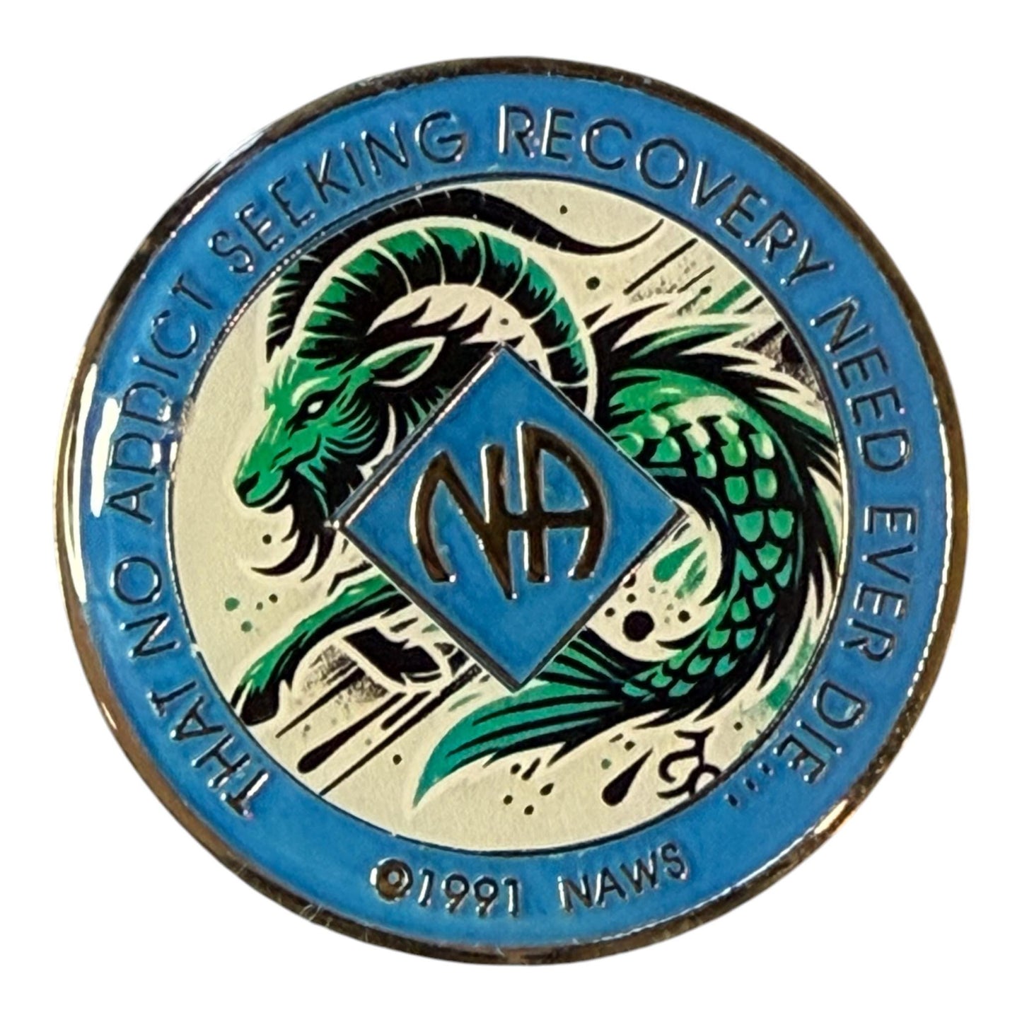 Capricorn Zodiac NA Medallion – Personalized Year Clean Time Chip