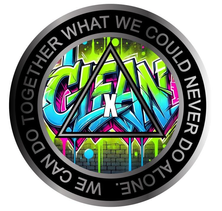 Graffiti AA Recovery Medallion – Custom Color Sobriety Chip Coin