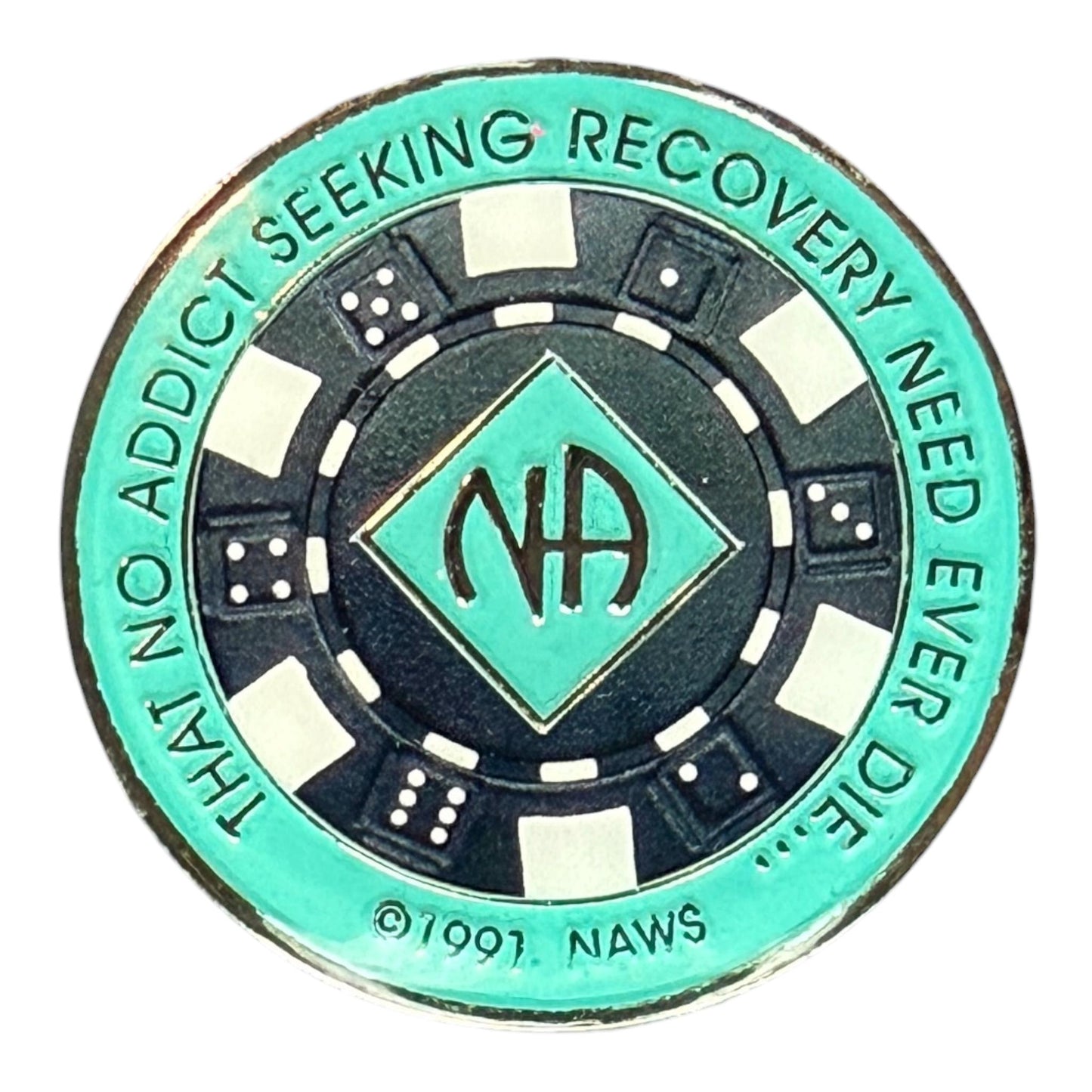 NA Medallion Poker Chip Recovery Milestone Coin | Bronze Token