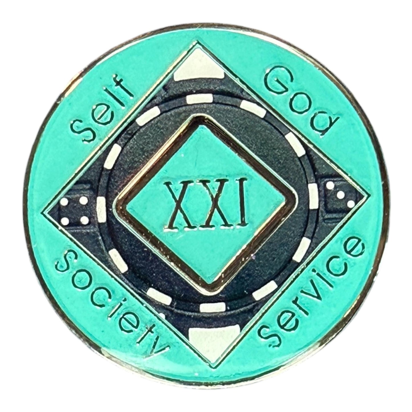 NA Medallion Poker Chip Recovery Milestone Coin | Bronze Token