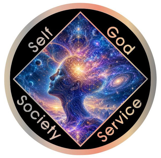 Cosmic Consciousness Recovery Medallion – Mindfulness & Present Moment NA Coin – Expansion of Awareness Recovery Token