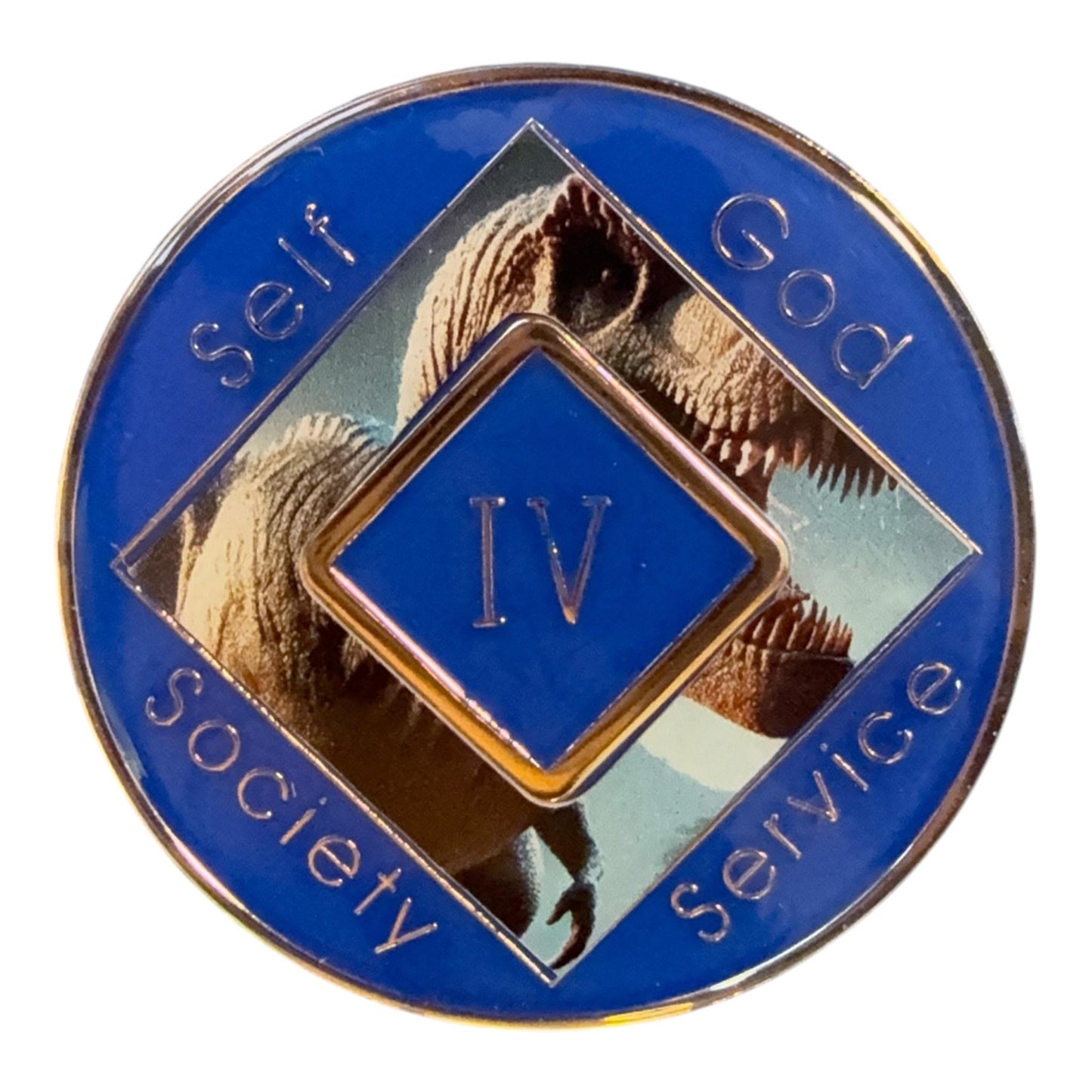 T-Rex NA Medallion: Narcotics Anonymous Recovery Chip | Bronze Sobriety Token