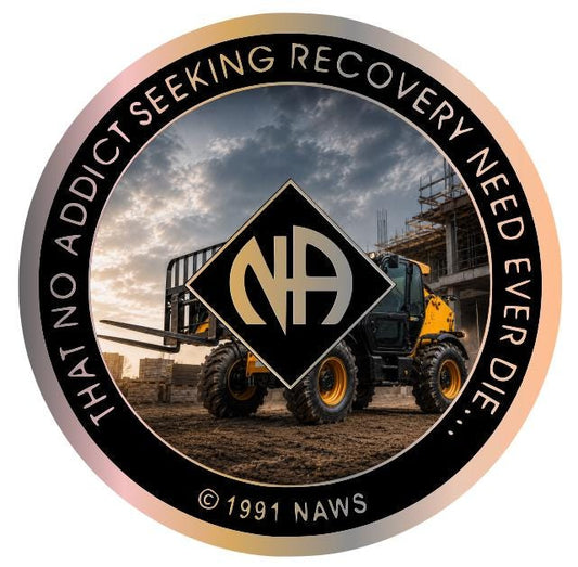 Construction Equipment Recovery Medallion – Custom NA Heavy Equipment Coin – Telehandler & Tradesman Clean Time Token