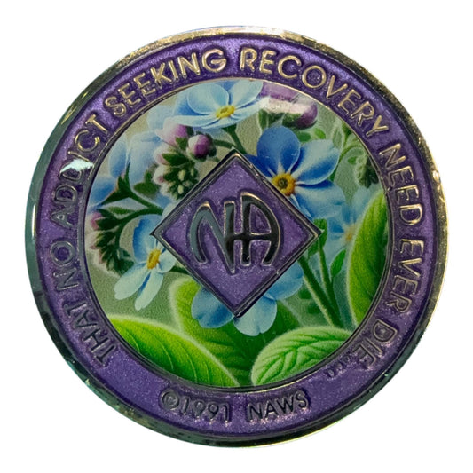 Forget Me Not Narcotics Anonymous Medallion