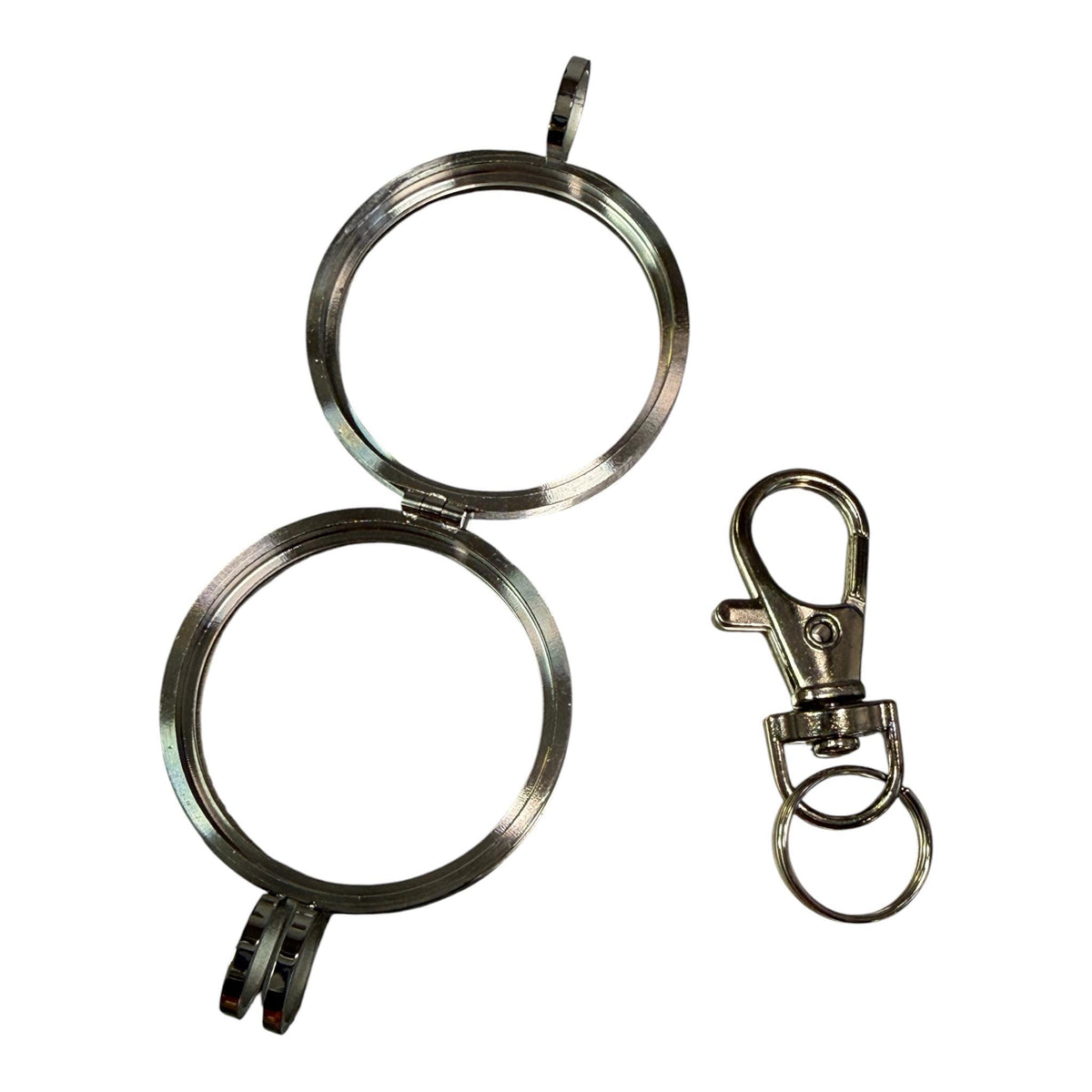 Stainless Steel NA Medallion Keychain Holder – Fits 34mm Recovery Coins