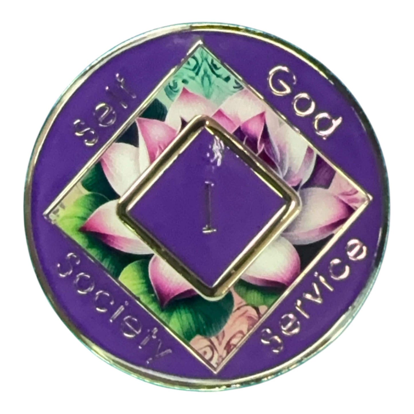 Lotus Flower NA Recovery Medallion - Bronze Token