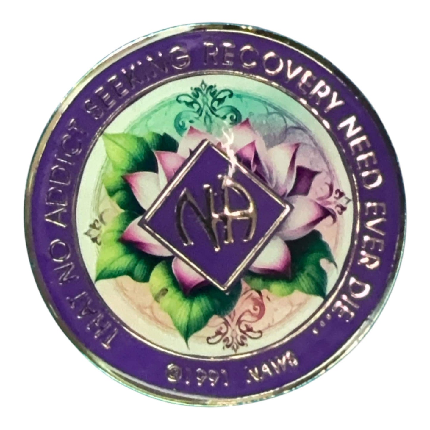 Lotus Flower NA Recovery Medallion - Bronze Token