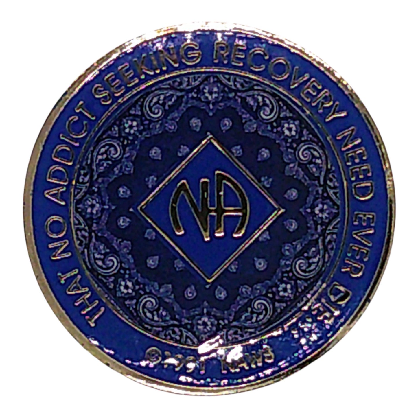 Narcotics Anonymous Blue Bandana Medallion – NA Recovery Coin