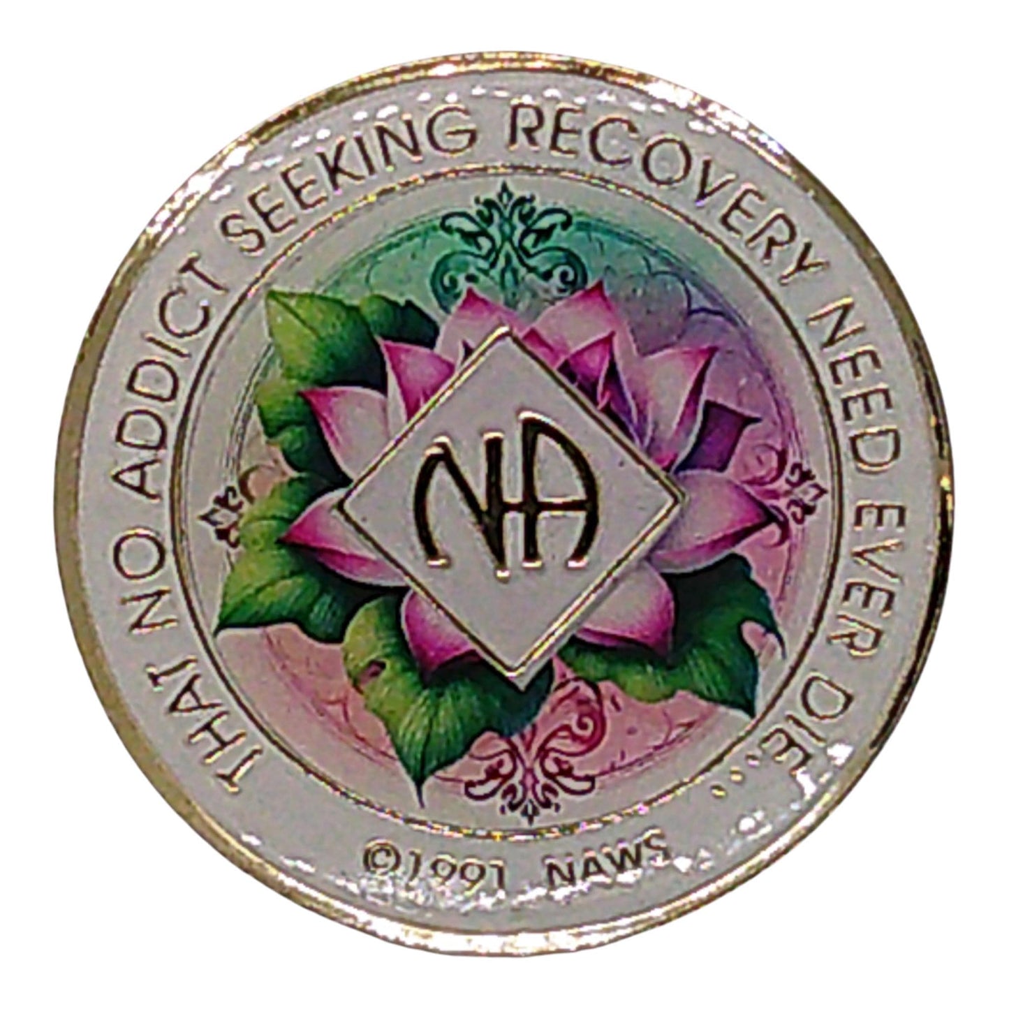 Lotus Flower NA Recovery Medallion - Bronze Token