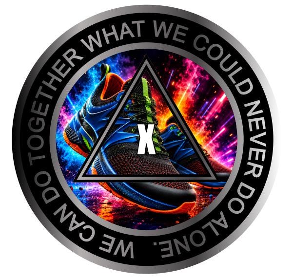 Athletic Recovery AA Medallion 38mm – Fitness & Training Sobriety Coin – Custom Alcoholics Anonymous Anniversary Chip