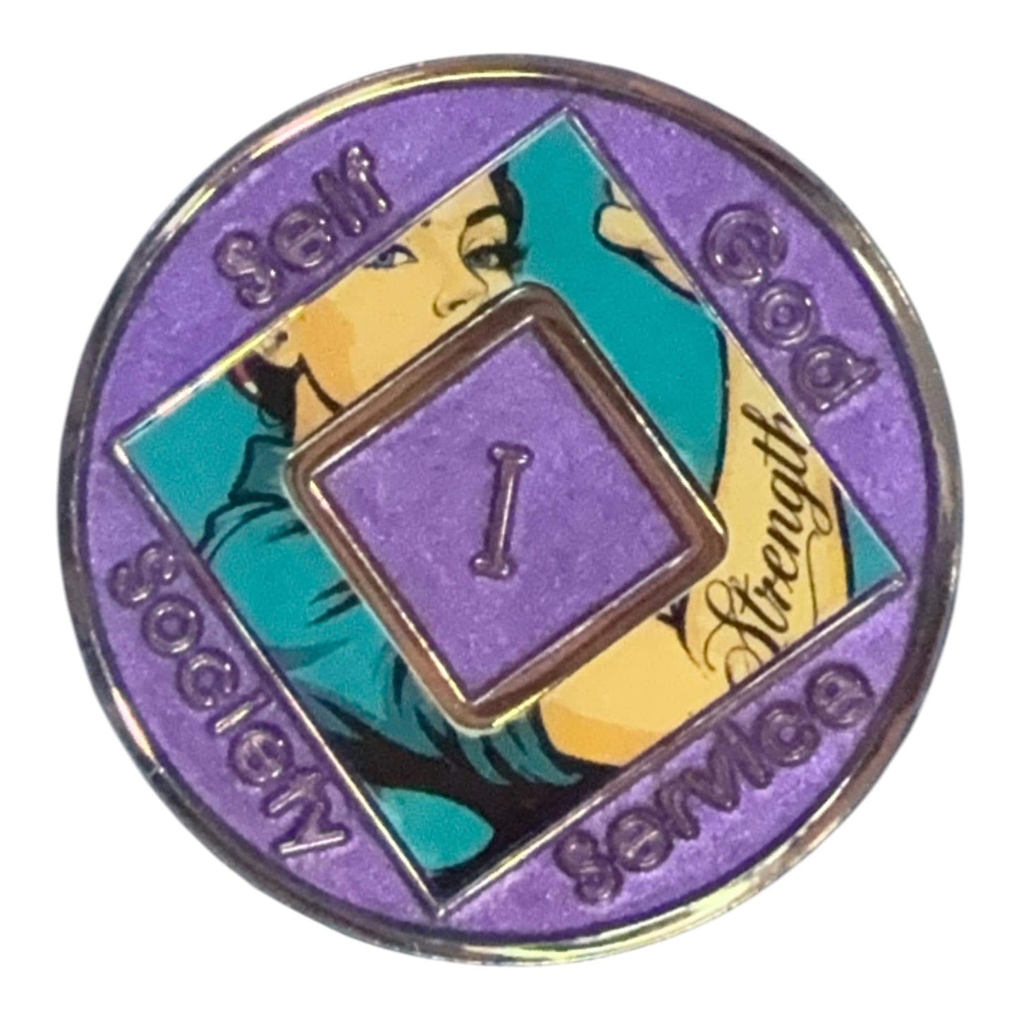 Strong Recovery NA Medallion 34mm – Women's Empowerment Clean Time Coin – Custom Narcotics Anonymous Medallion