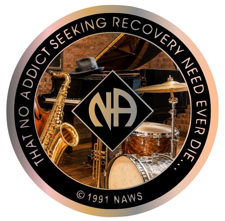 Jazz Music Recovery Medallion – Custom Narcotics Anonymous Clean Time Coin – Musician & Jazz Lover NA Token