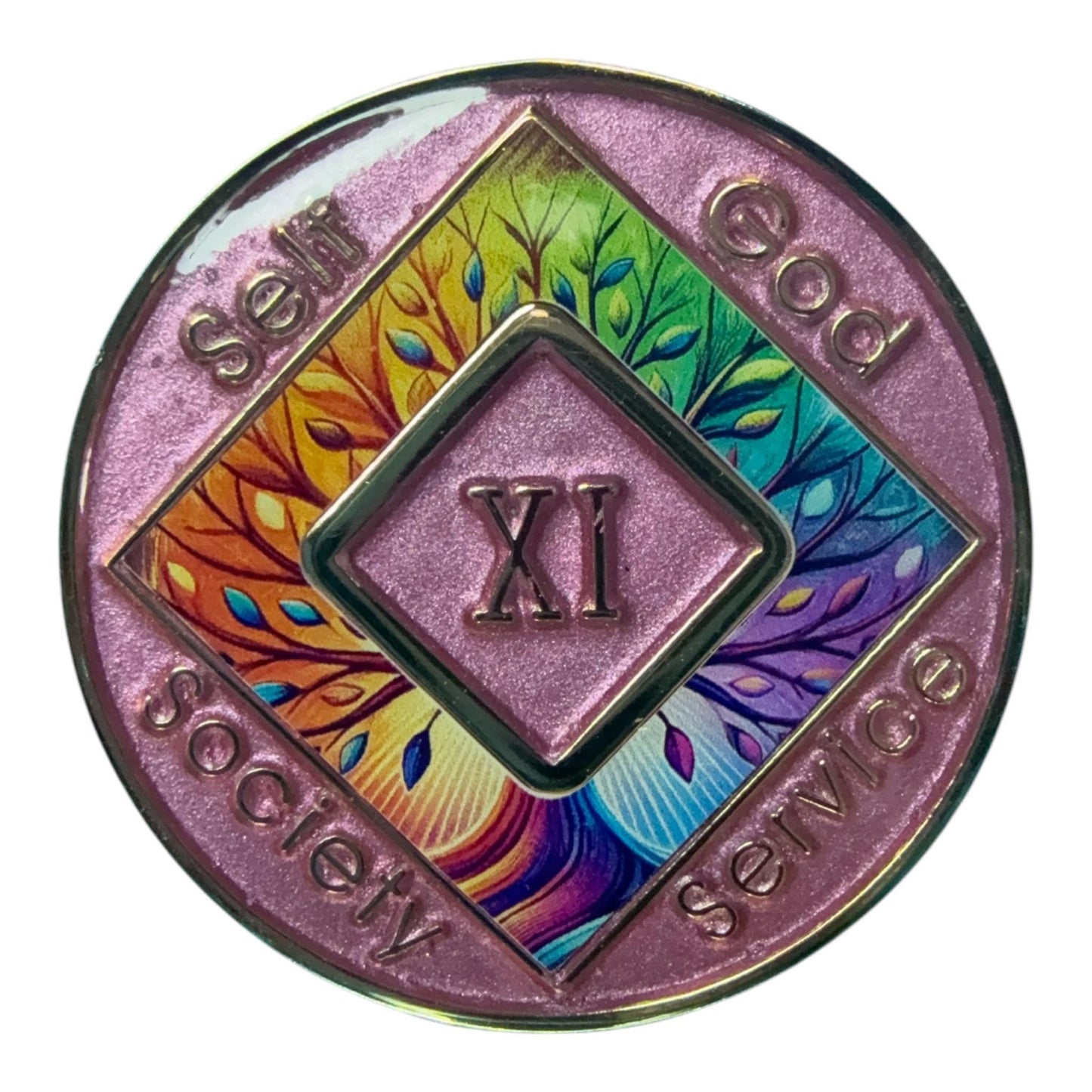 Bronze Tree of Life NA Medallion: Narcotics Anonymous Recovery Gift