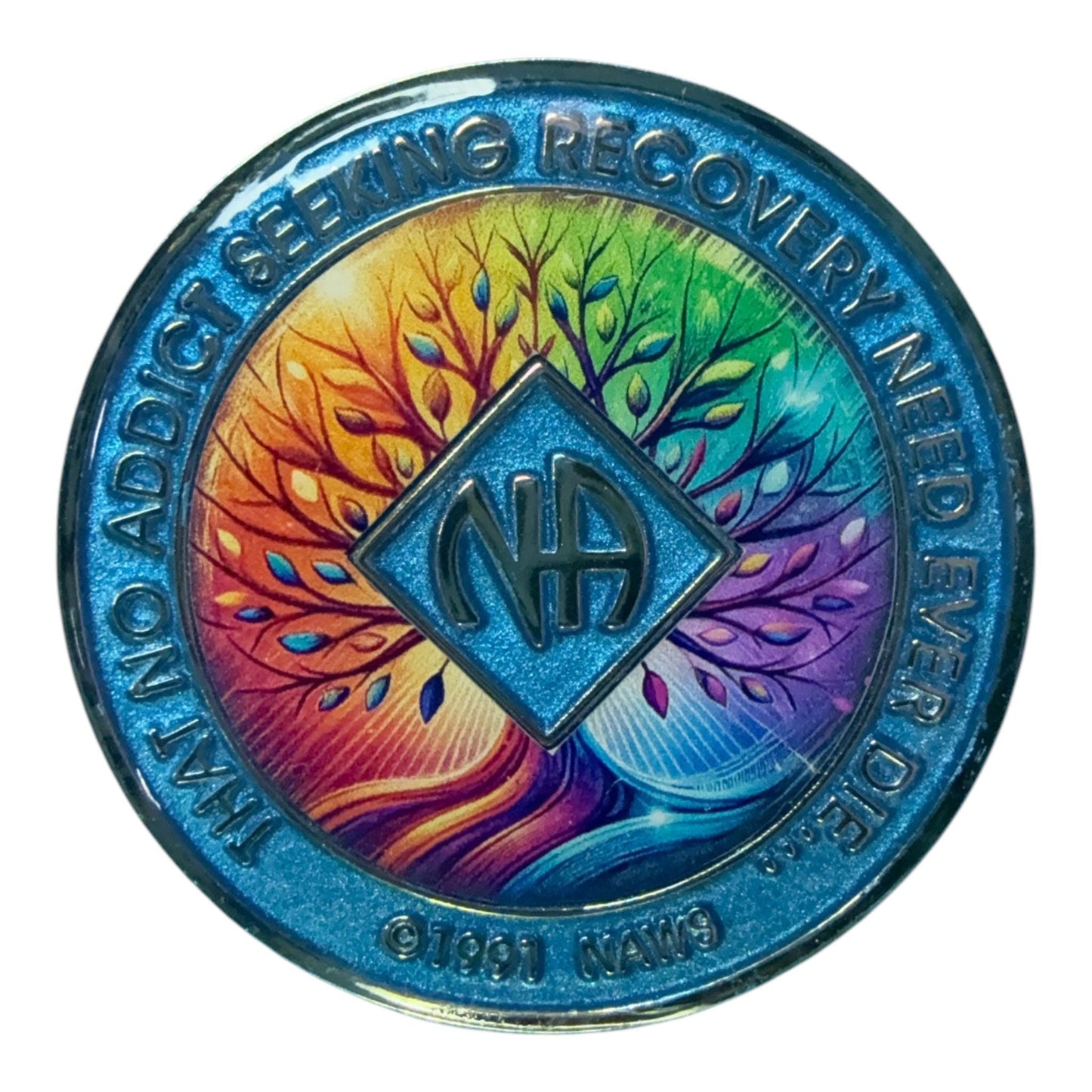 Bronze Tree of Life NA Medallion: Narcotics Anonymous Recovery Gift