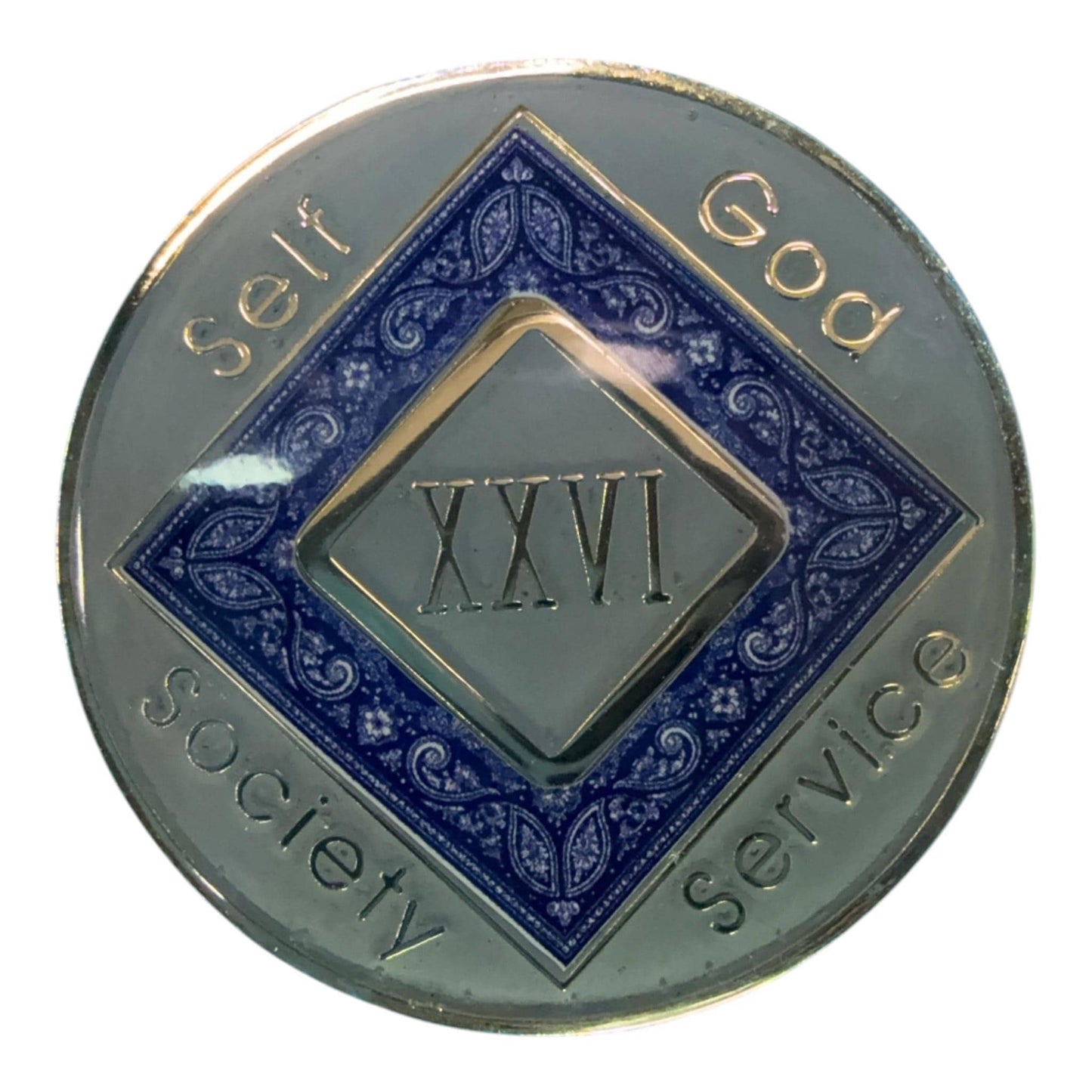 Narcotics Anonymous Blue Bandana Medallion – NA Recovery Coin