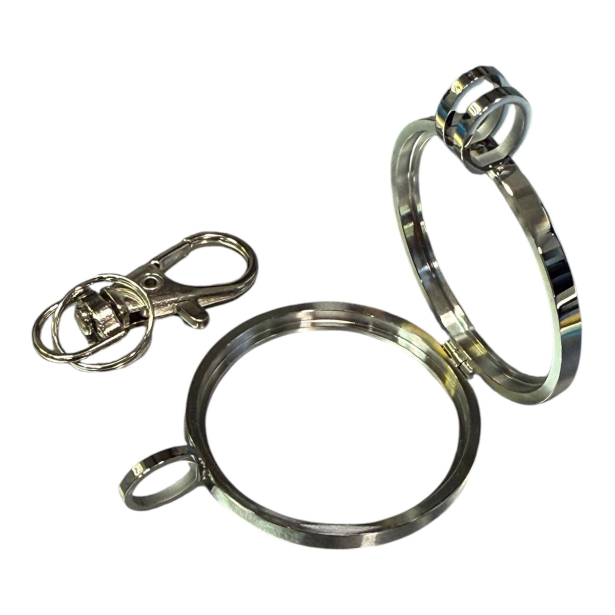 Stainless Steel NA Medallion Keychain Holder – Fits 34mm Recovery Coins