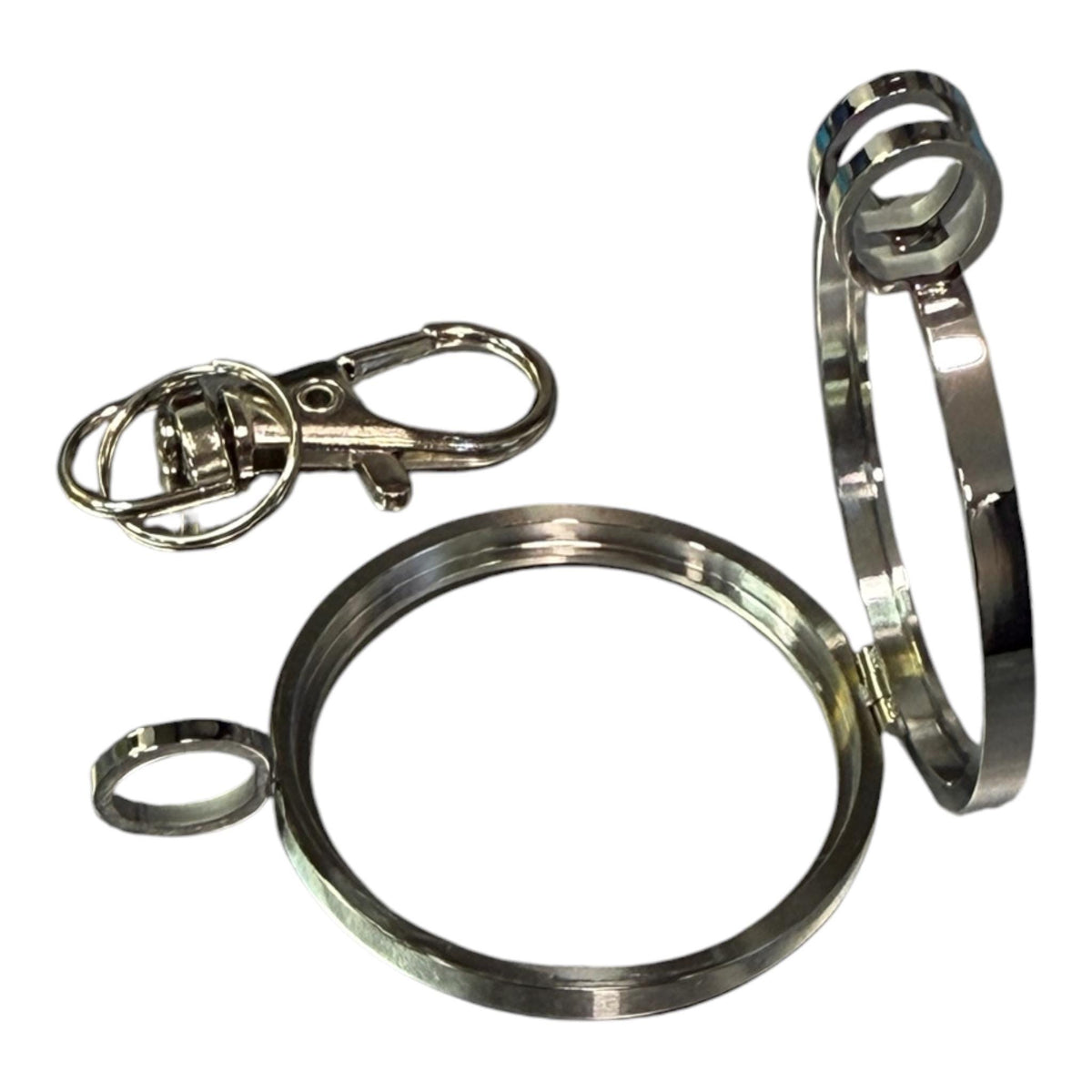 Stainless Steel NA Medallion Keychain Holder – Fits 34mm Recovery Coins
