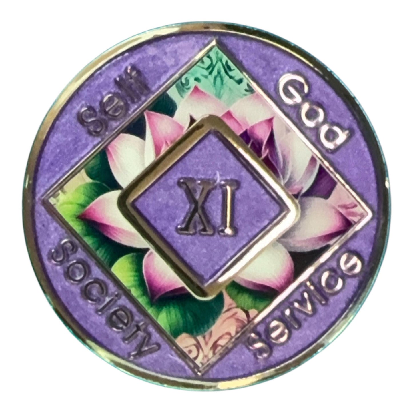 Lotus Flower NA Recovery Medallion - Bronze Token