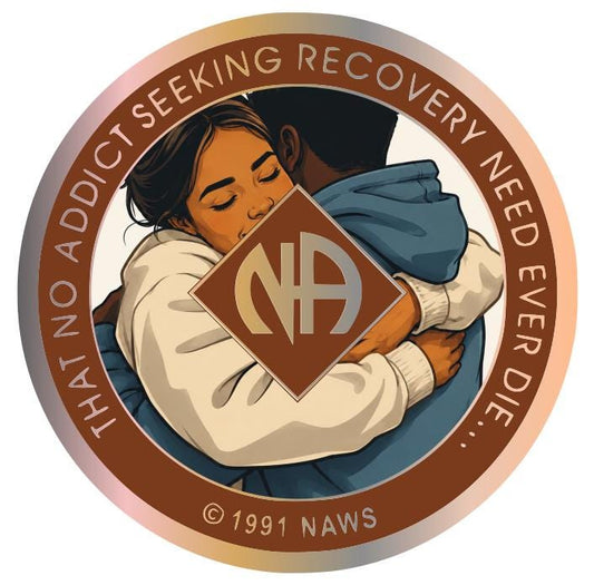 Hugging Friends NA Recovery Medallion –  Anniversary Token - Brown