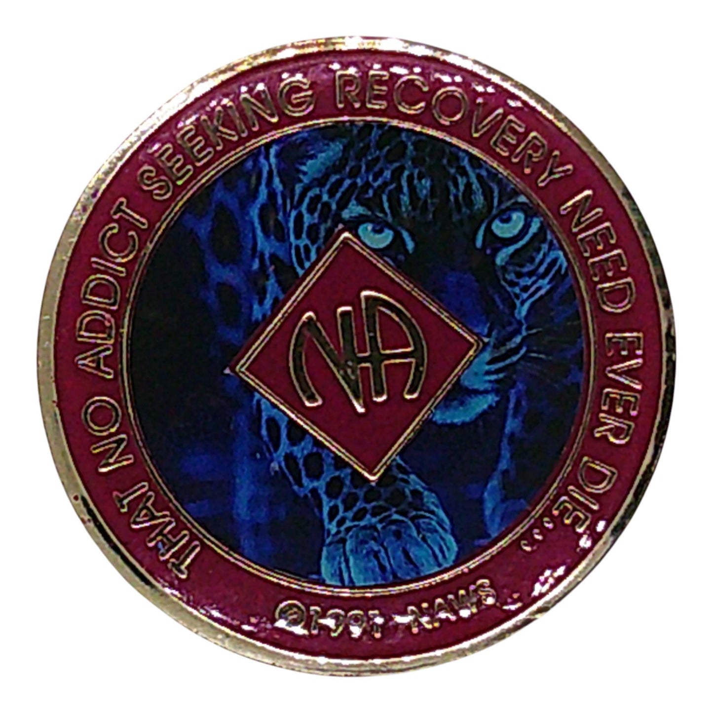 Jaguar Paw Narcotics Anonymous Recovery Medallion