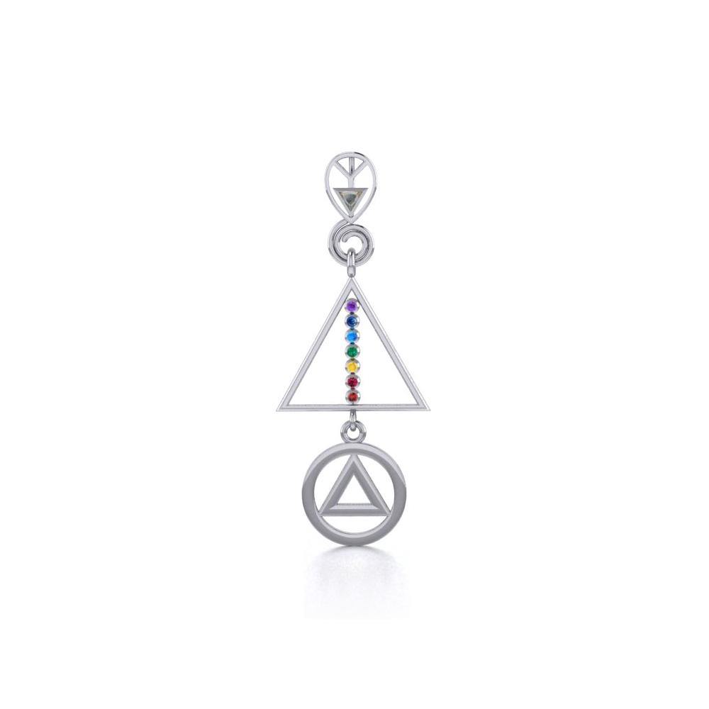 Recovery Chakra Sterling Silver Pendant with Gemstone