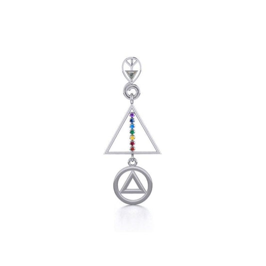 Recovery Chakra Sterling Silver Pendant with Gemstone